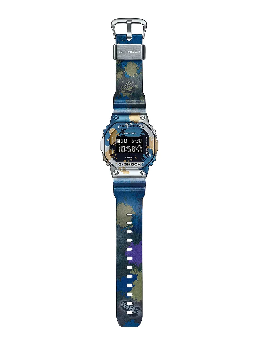 Casio G-Shock STREET SPIRIT Graffiti Blue IP Limited Edition Mens Watch GM5600SS-1
