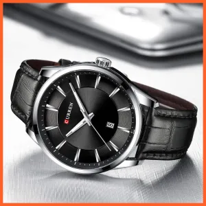 Casual Fashion Quartz Watches For Men | Leather Strap Wristwatches Luxury Brand Business Style Mens Watches