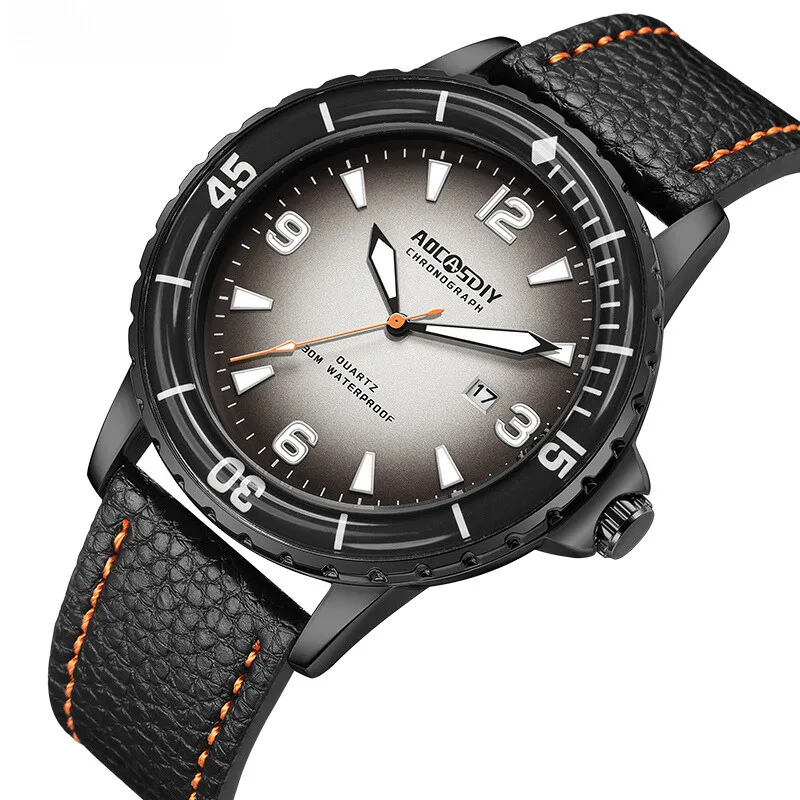 Casual Leather Strap Watch