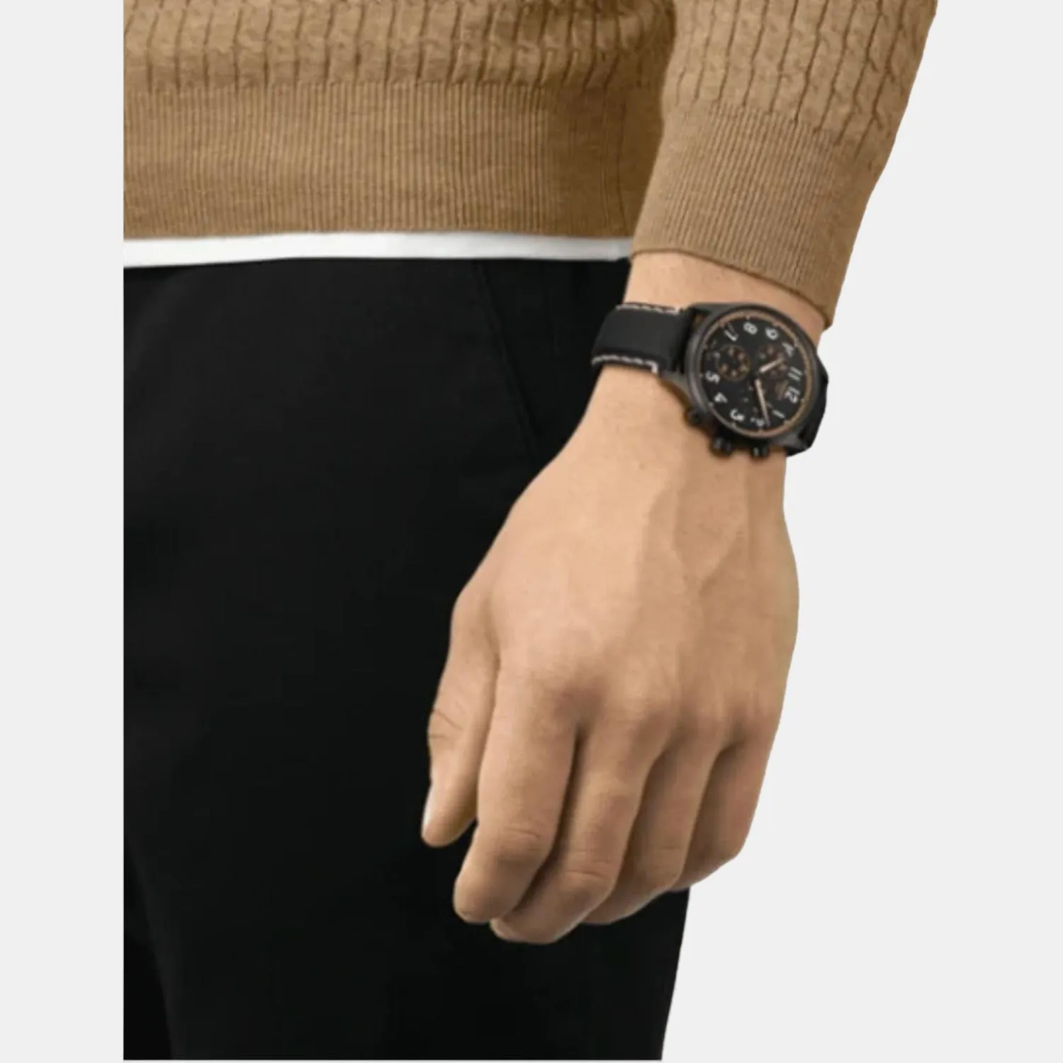 Chrono Xl Men Leather Watch T1166173605202