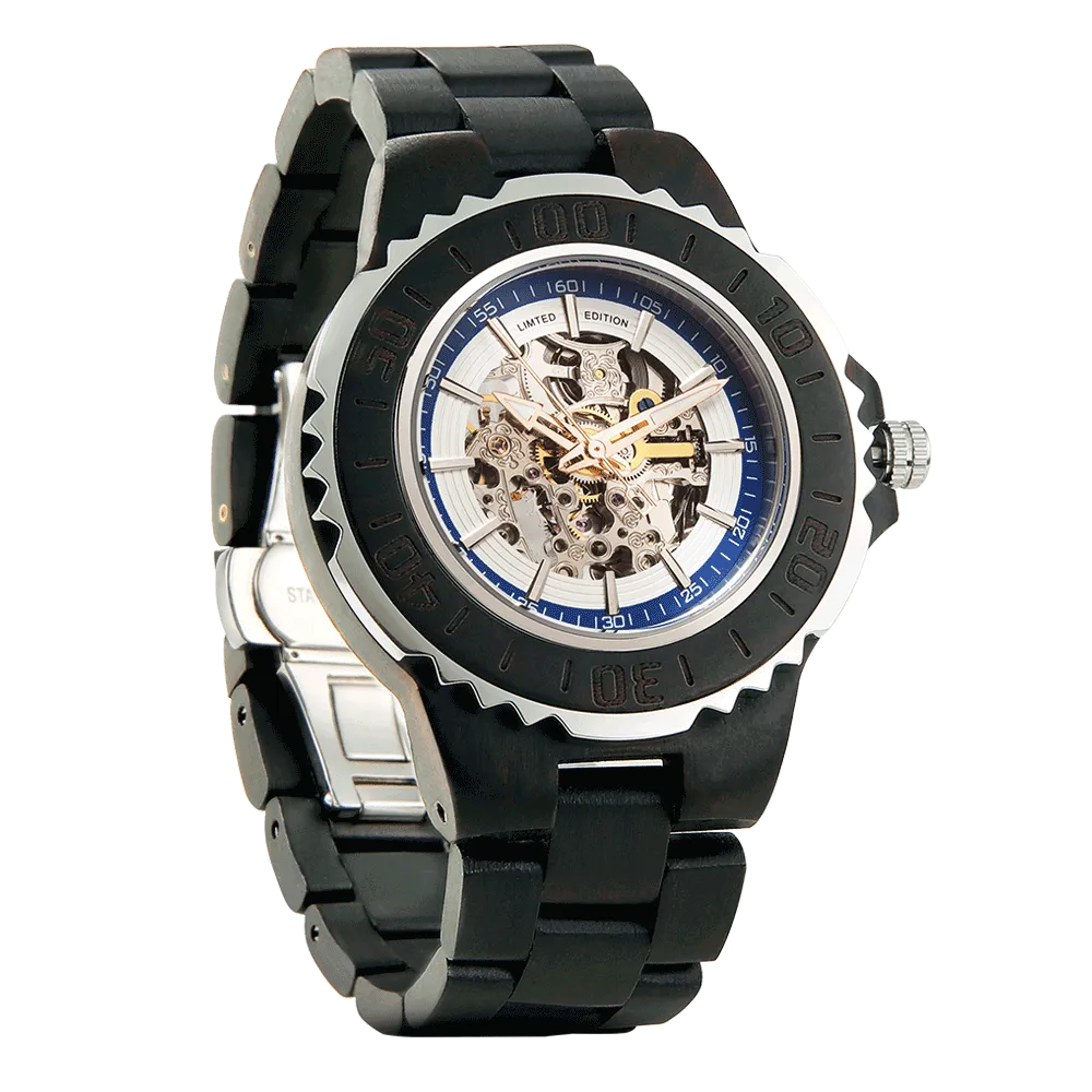 Classic Mens Automatic Blackwood Watch Ebony