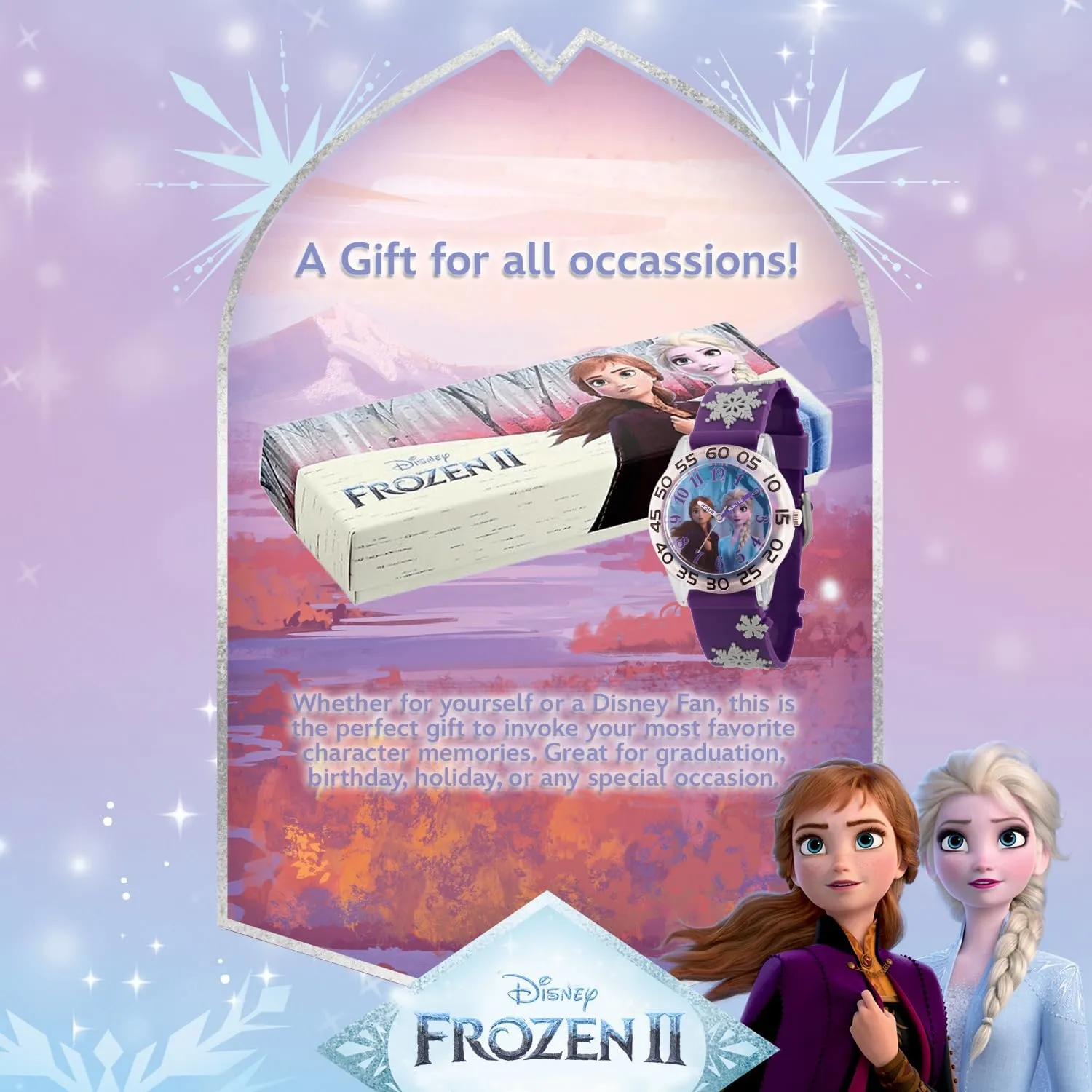 Disney Frozen Kids' Plastic Time Teacher Analog Quartz 3D Strap Watch