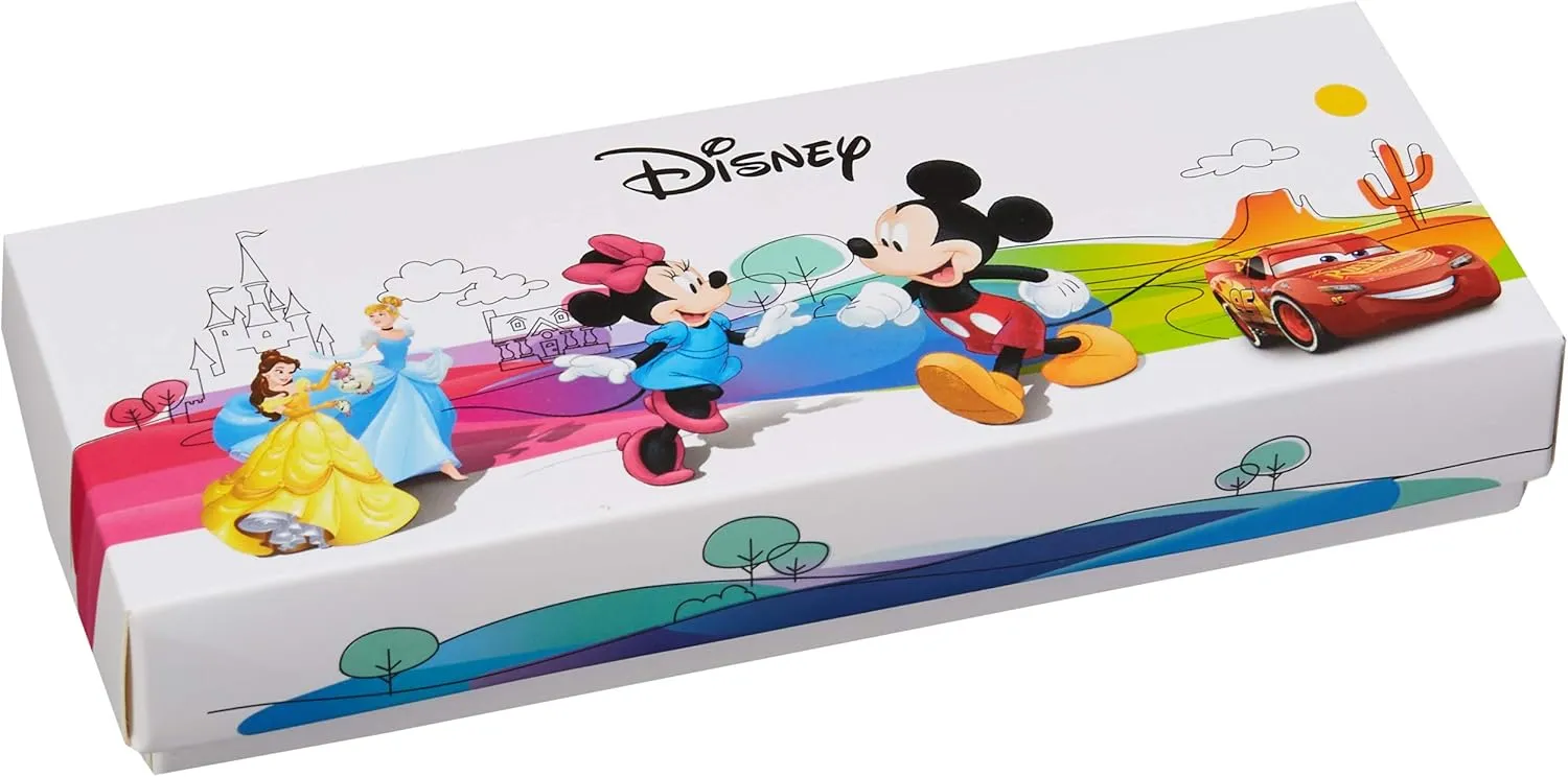 Disney Jr. Kids' Plastic Time Teacher Analog Quartz Nylon Strap Watch