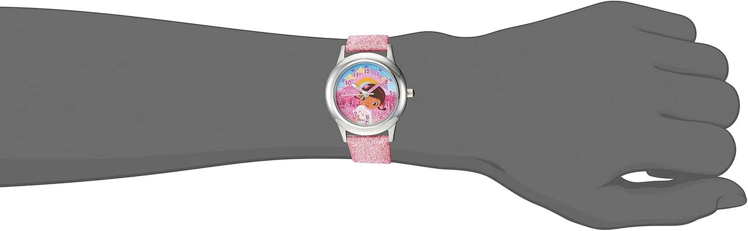 Disney Jr. Kids' Stainless Steel Time Teacher Analog Quartz Strap Watch
