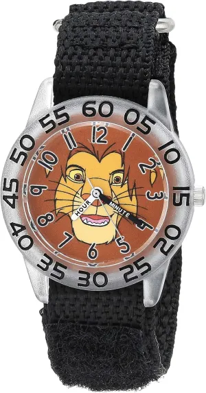 Disney Kids' Plastic Time Teacher Analog Quartz Nylon Strap Watch