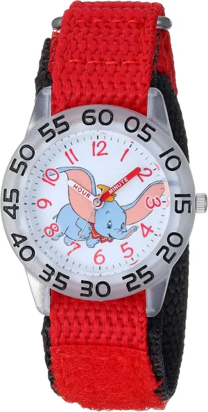 Disney Kids' Plastic Time Teacher Analog Quartz Nylon Strap Watch