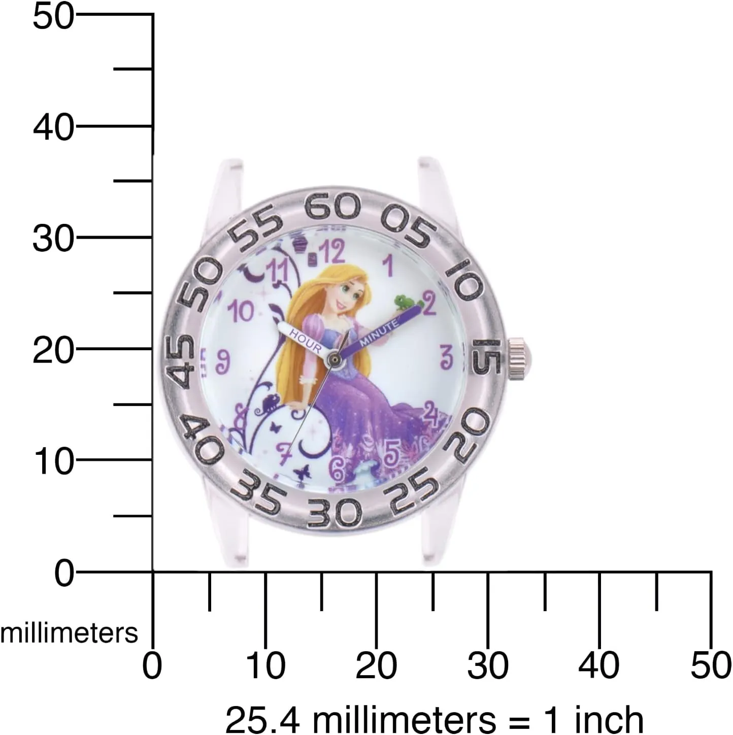 Disney Princess Kids' Plastic Time Teacher Analog Quartz Nylon Strap Watch