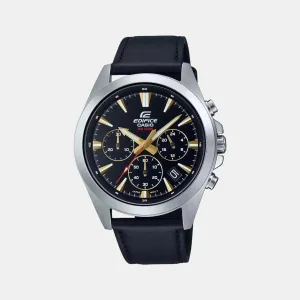 Edifice Men's Leather Chronograph Watch ED542