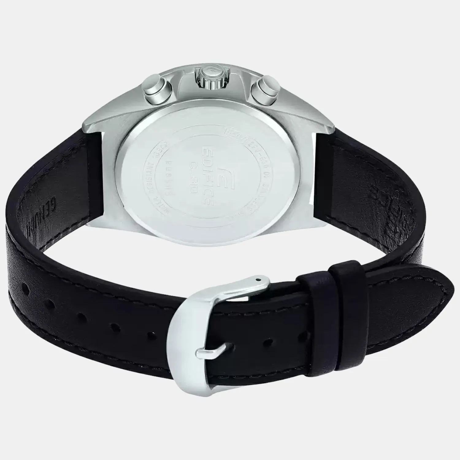 Edifice Men's Leather Chronograph Watch ED542