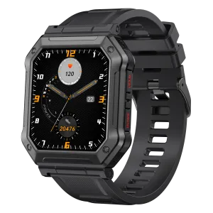 EIGIIS 1.9-inch Military H31 Smart Watch with Text and Call(Answer/Dial), Rugged Smart Watch with Heart Rate and Blood Oxygen Monitor, Outdoor Tactical Bluetooth Smart Watches for Men Compatible with Android iPhone