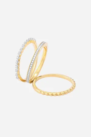 Ella Stein Diamonds & Bubbles of Gold Stackable Ring in Gold