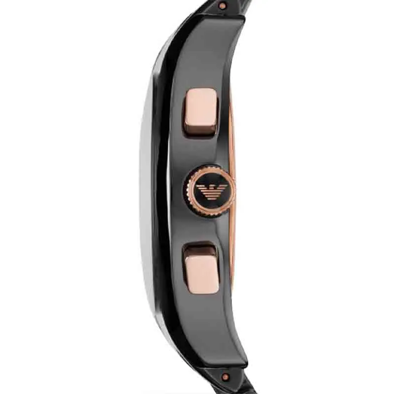 Emporio Armani Men’s Quartz Ceramic Black Dial 42mm Watch AR1410