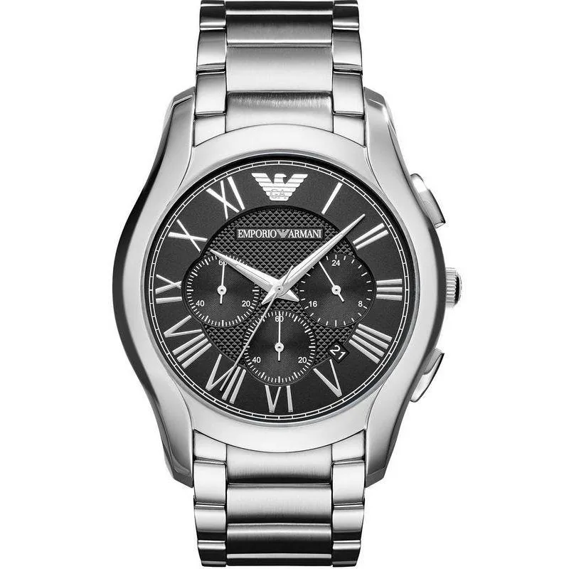 Emporio Armani Men’s Quartz Stainless Steel Black Dial 44mm Watch AR11083