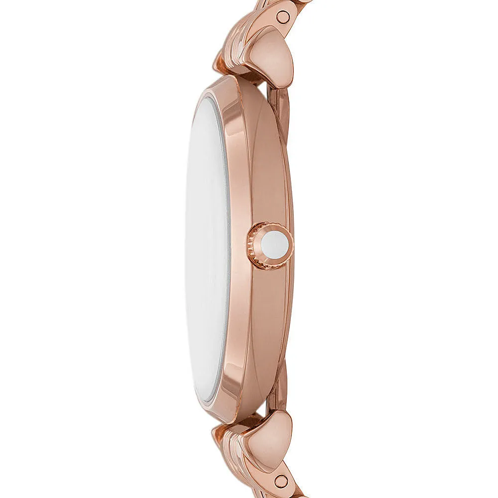Emporio Armani Women’s Quartz Rose Gold Stainless Steel Silver Dial 32mm Watch AR11446