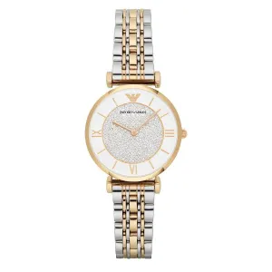 Emporio Armani Women’s Quartz Two-tone Stainless Steel White Dial 32mm Watch AR2076