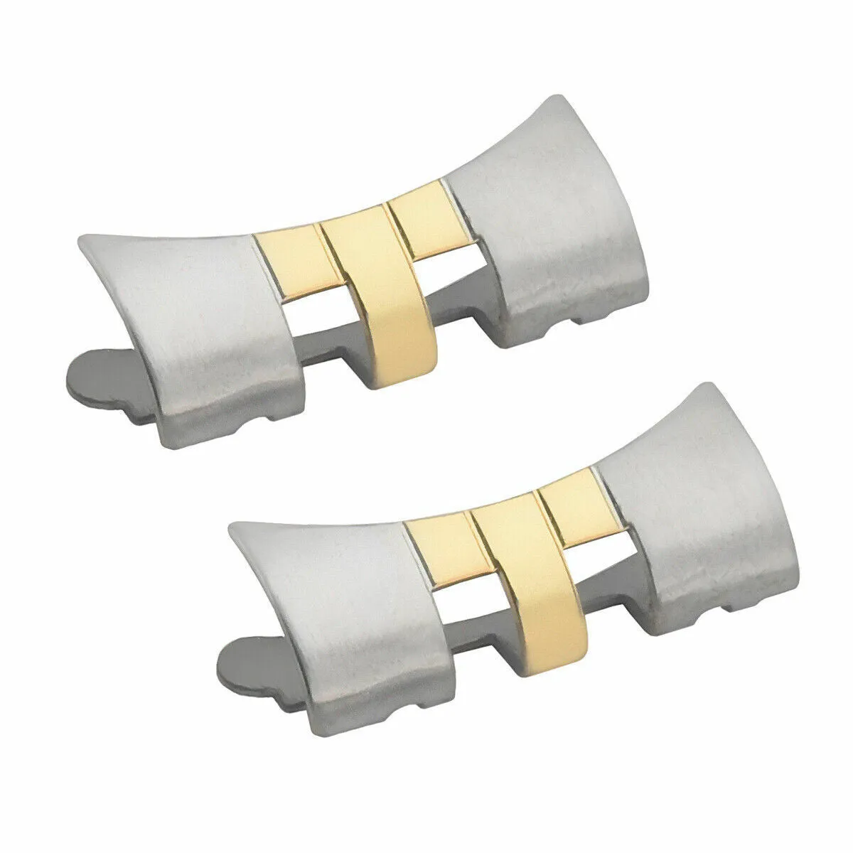 END PIEICE END LINK JUBILEE WATCH BAND FOR 34MM ROLEX DATE AIRKING TWO TONE 19MM
