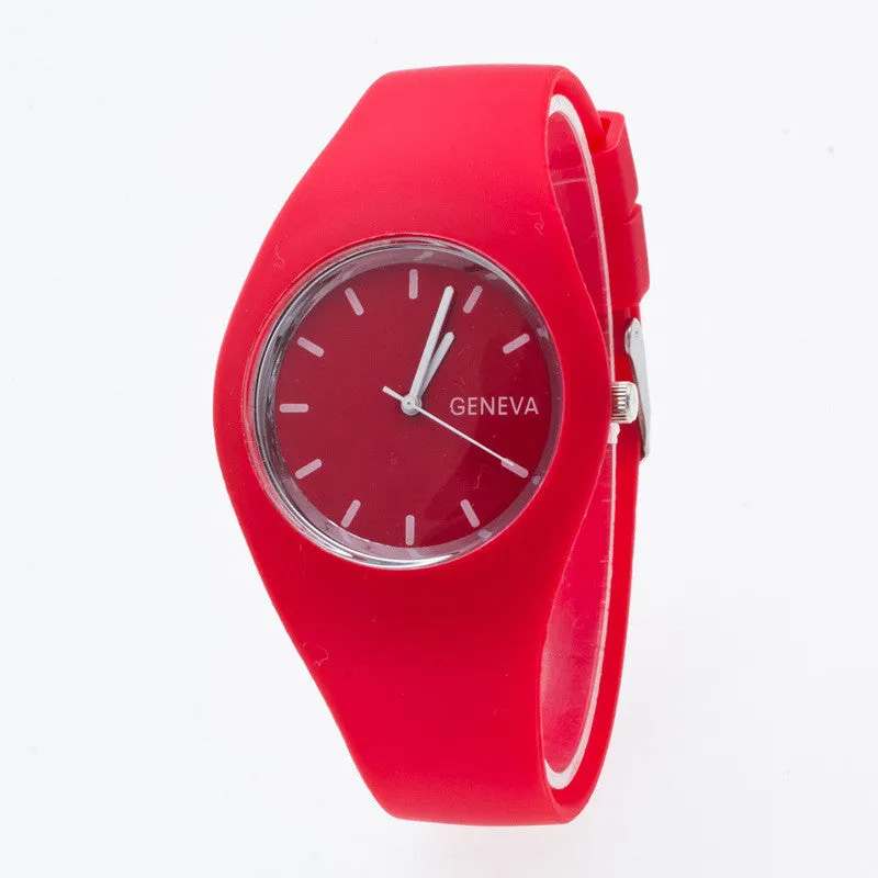 Fashion Silica Gel Strap Casual Watch