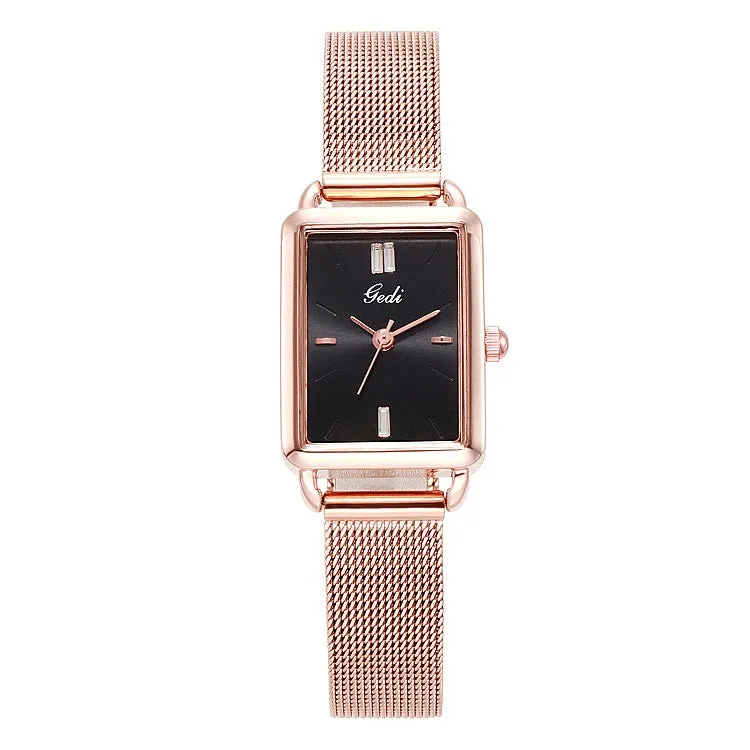 Fashion square simple waterproof women's watches 