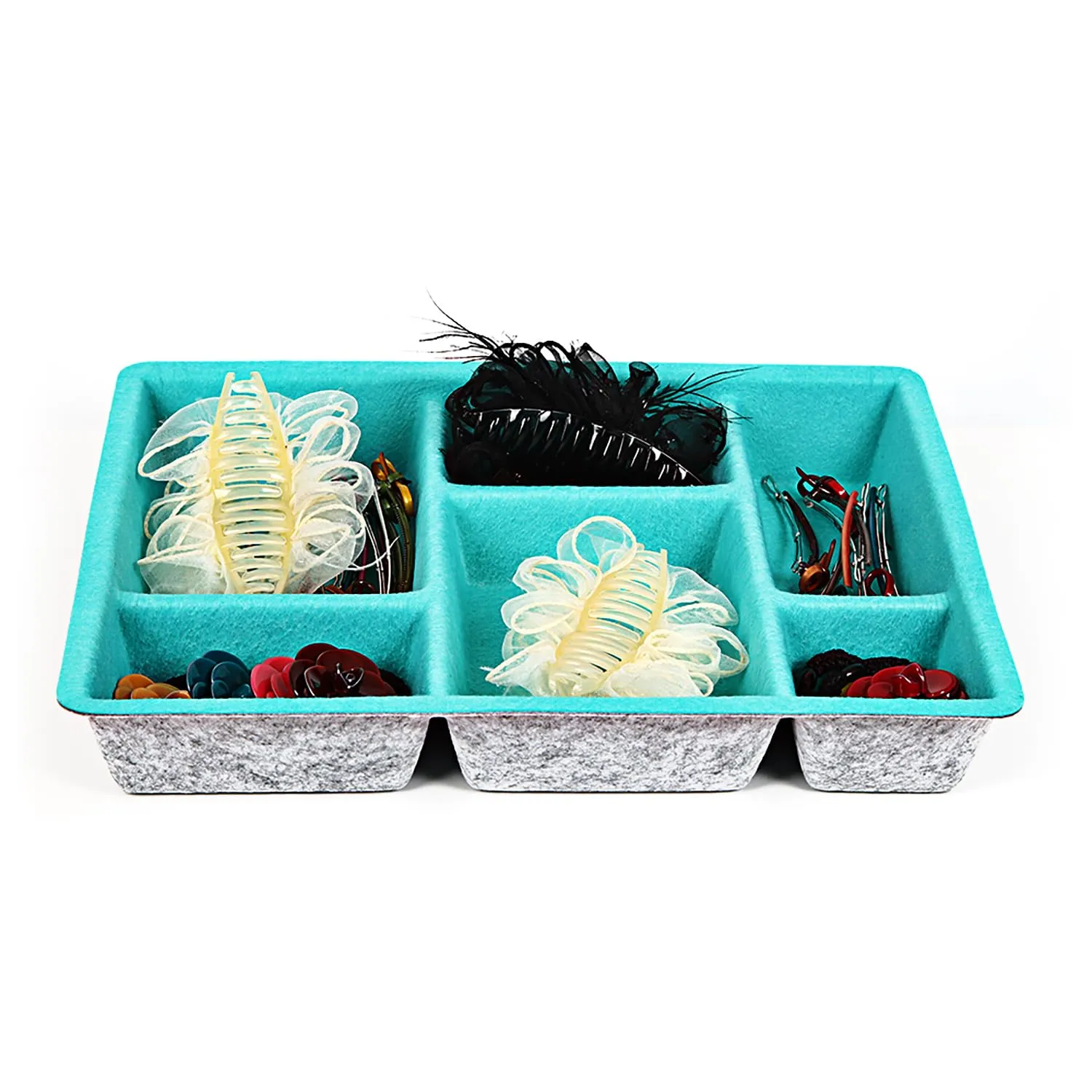 Felt Drawer Organizer Tray 6 Compartment