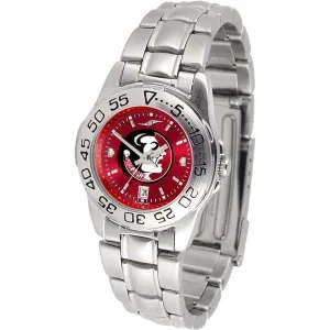 Florida State Seminoles Ladies AnoChrome  Steel Band Sports Watch