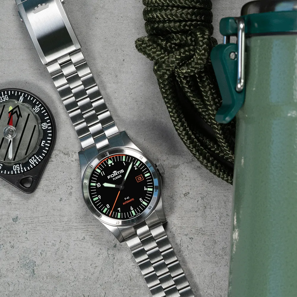 FOR Watch Flieger F-41 AutoMTic On Block Bracelet
