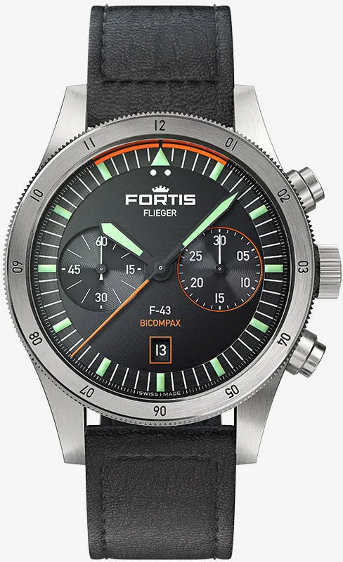 FOR Watch Flieger F-43 Bicompax On AVTS Strap