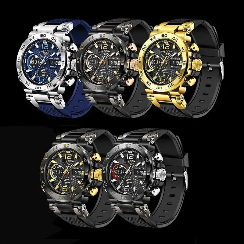 Foxbox Business Mens Diver Watch Luxury Sport Chronograph