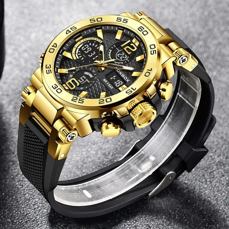 Foxbox Business Mens Diver Watch Luxury Sport Chronograph