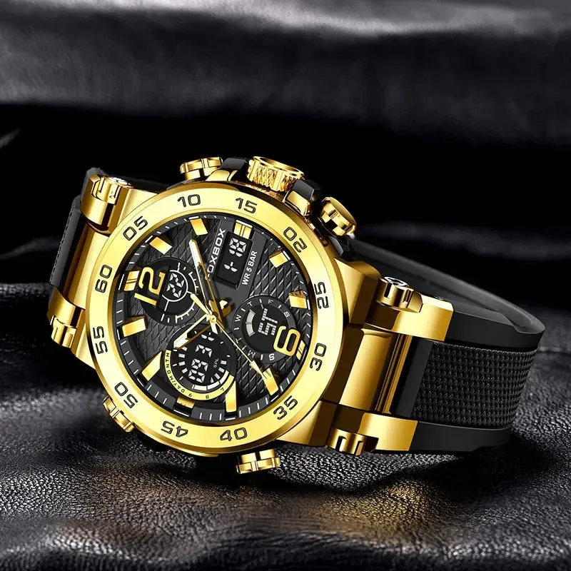 Foxbox Business Mens Diver Watch Luxury Sport Chronograph