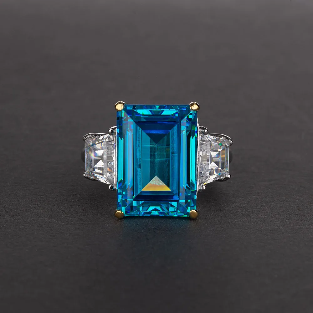Gemstone ring rectangle