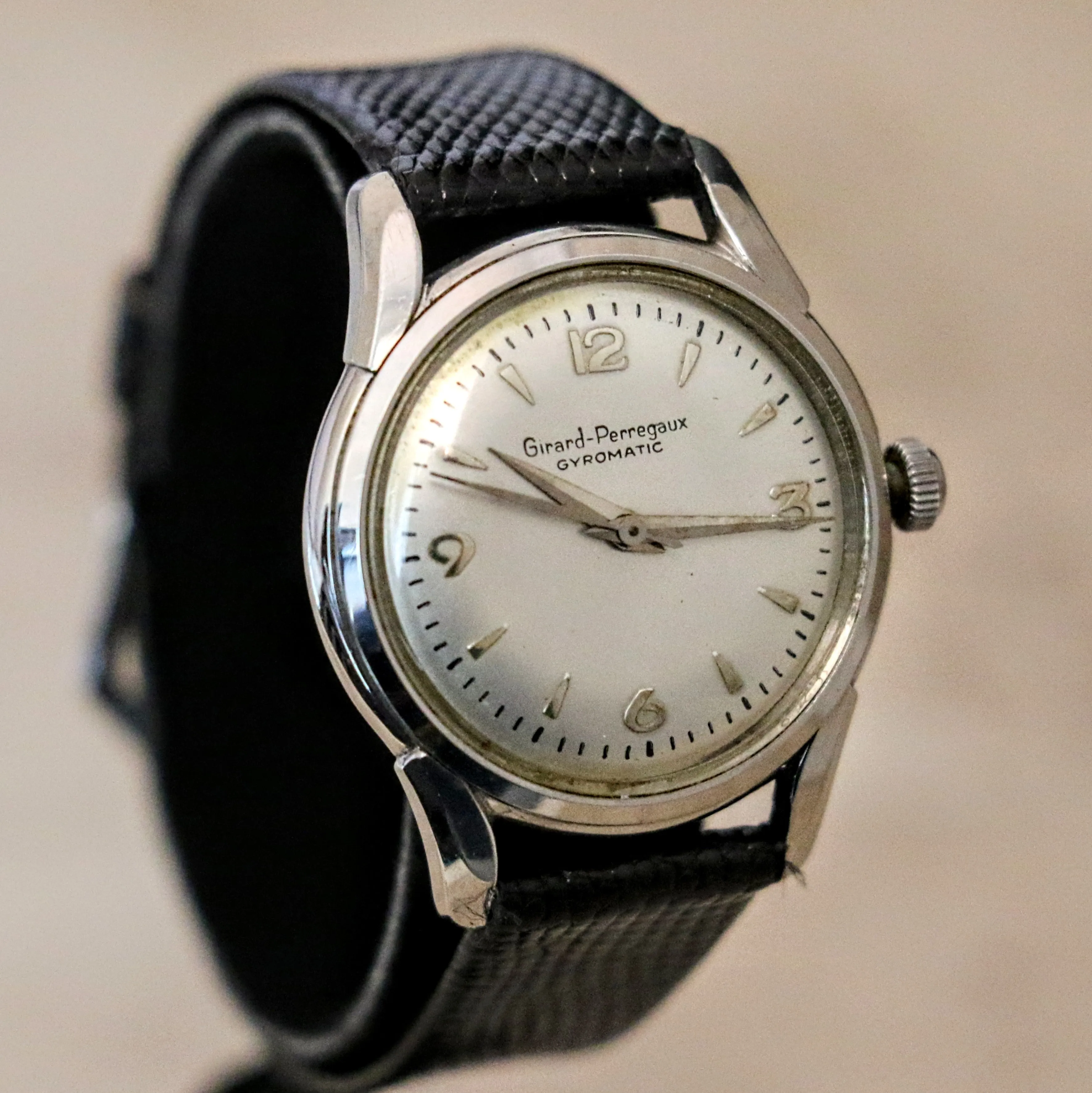 GIRARD-PERREGAUX Gyromatic Wristwatch Cal. 47 AE 17 Jewels Automatic Watch S.S.