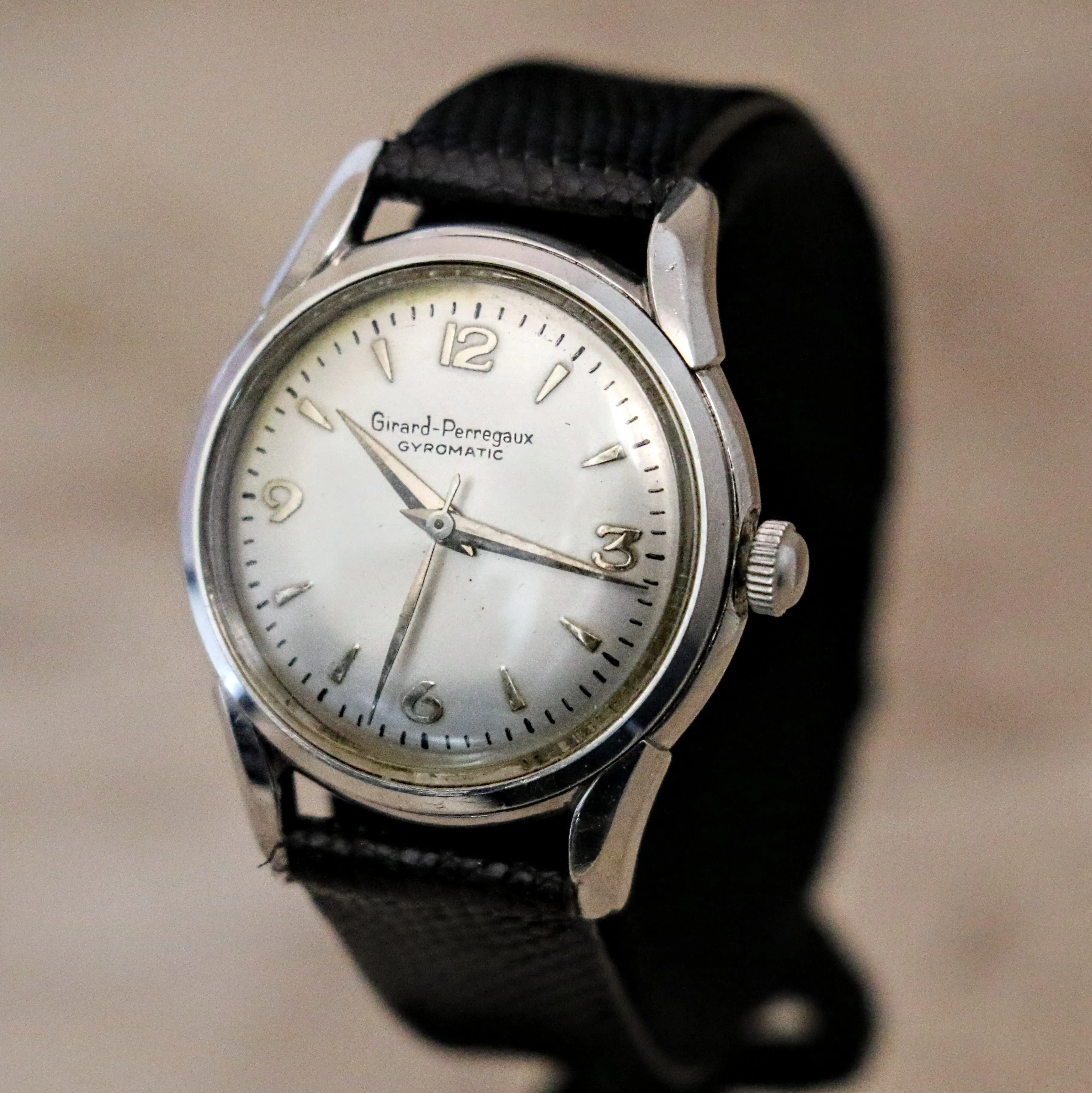 GIRARD-PERREGAUX Gyromatic Wristwatch Cal. 47 AE 17 Jewels Automatic Watch S.S.