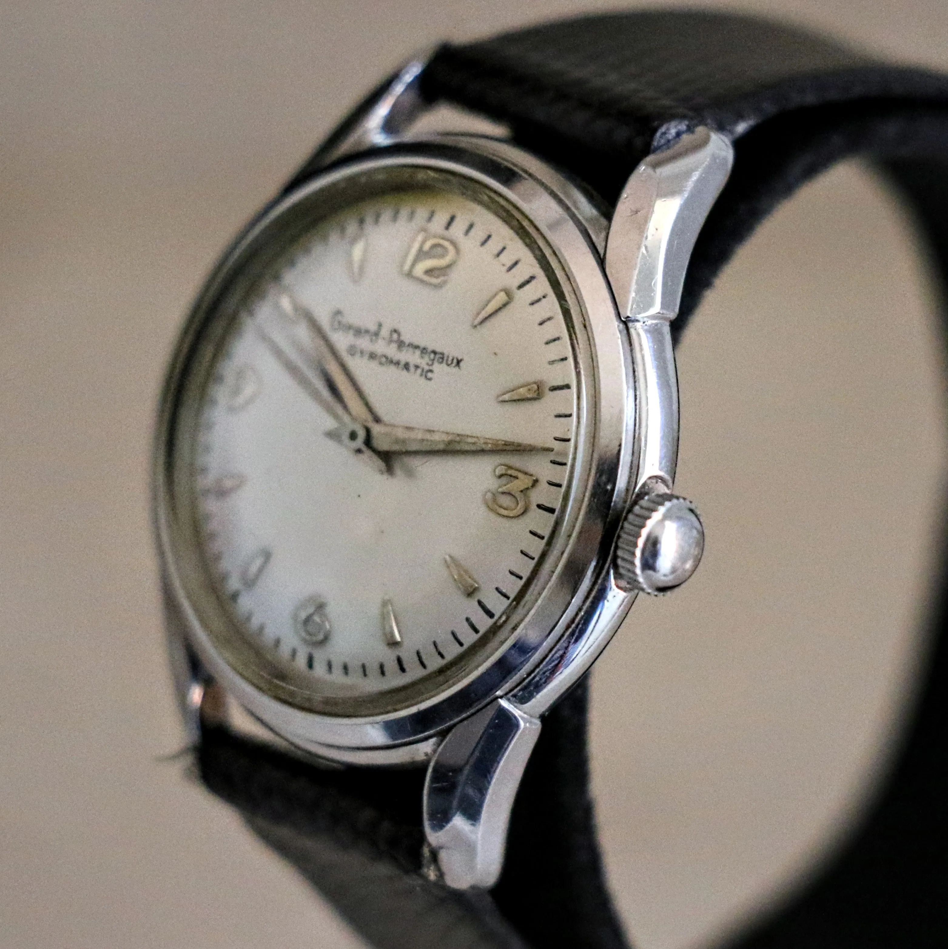 GIRARD-PERREGAUX Gyromatic Wristwatch Cal. 47 AE 17 Jewels Automatic Watch S.S.