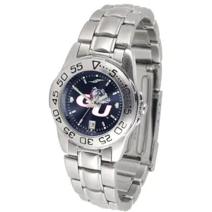 Gonzaga Bulldogs Ladies AnoChrome  Steel Band Sports Watch