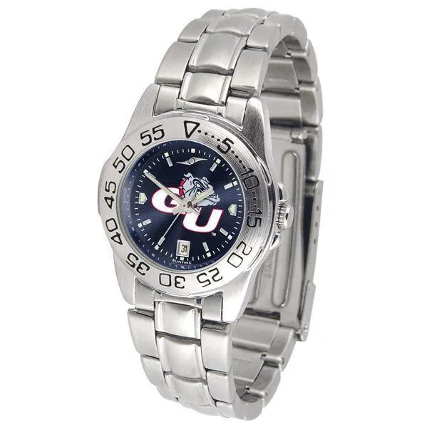 Gonzaga Bulldogs Ladies AnoChrome  Steel Band Sports Watch