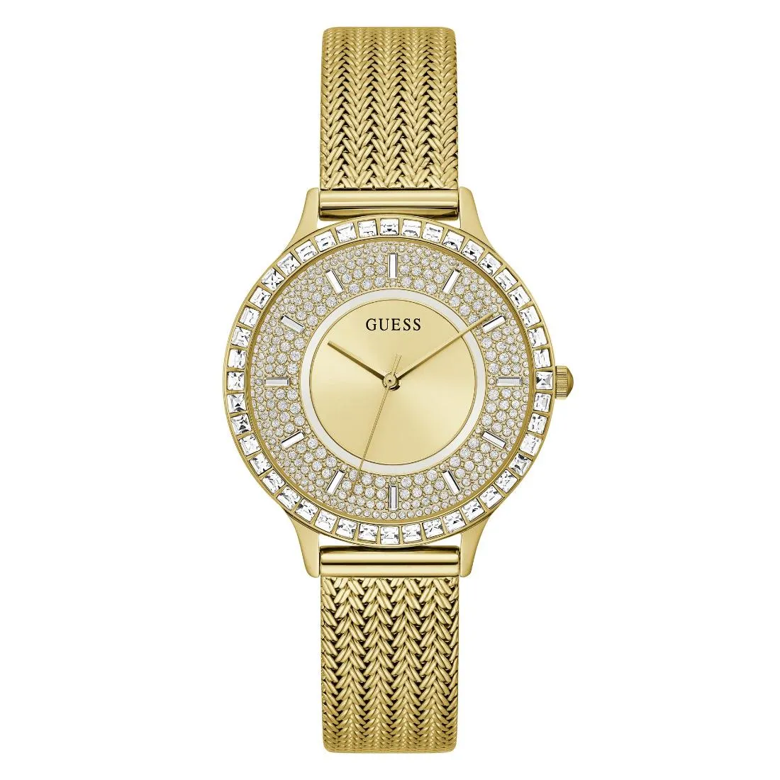 Guess Dress 38 mm Size Gold Dial Women Analog Watch - GW0402L2