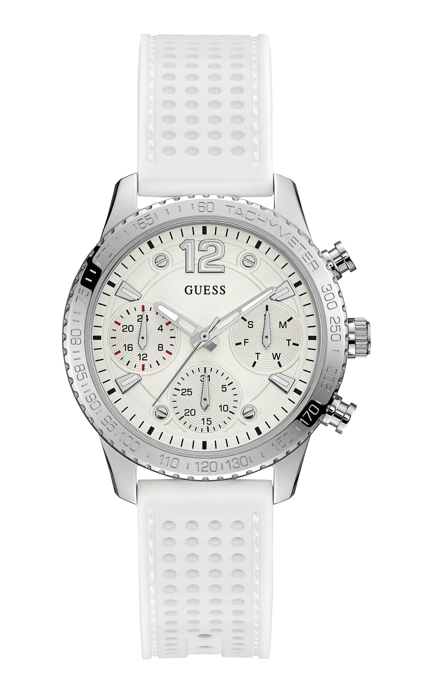 Guess Ladies White Multi-function Watch - W1025L1