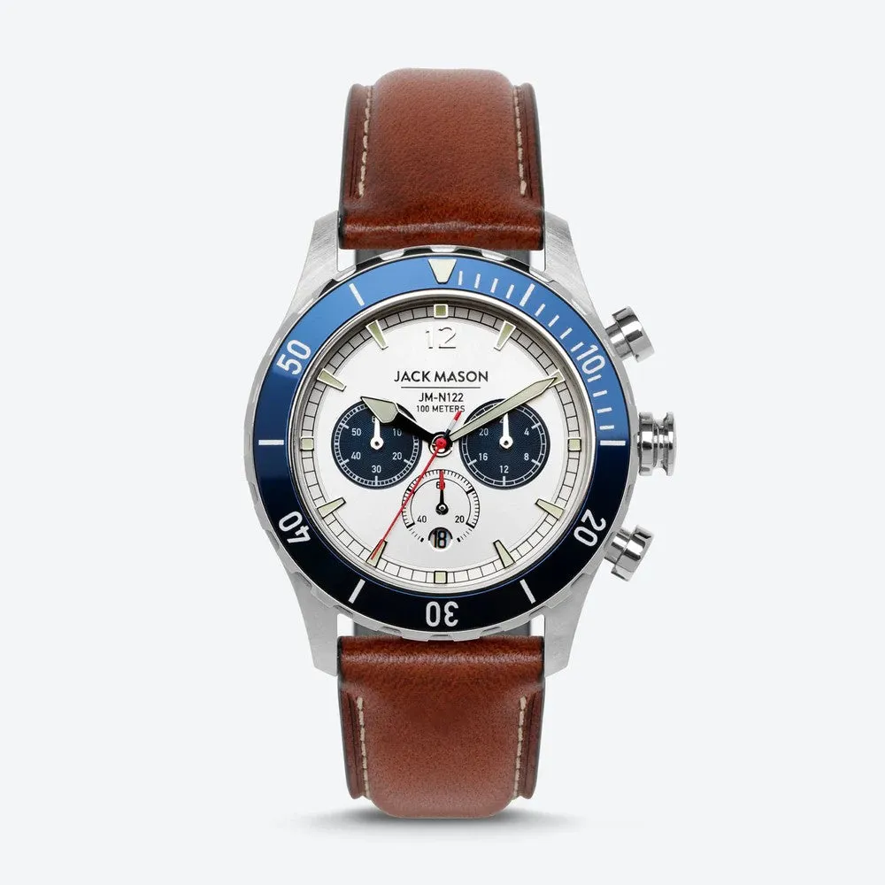Halyard Sport Chronograph (White   Brown)