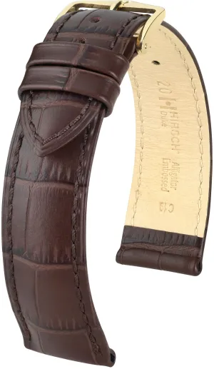Hirsch Duke M Sturdy Brown Leather Band