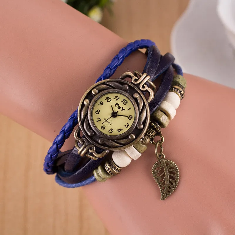 Hollow Out Leaf Multilayer Watch