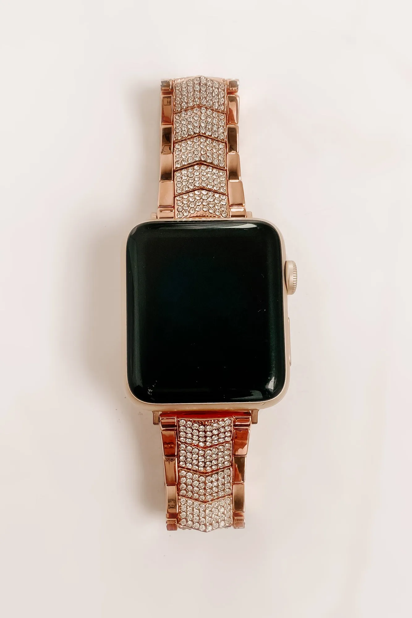In A Timely Fashion Chevron Metal Apple Watch Band (Rose Gold)