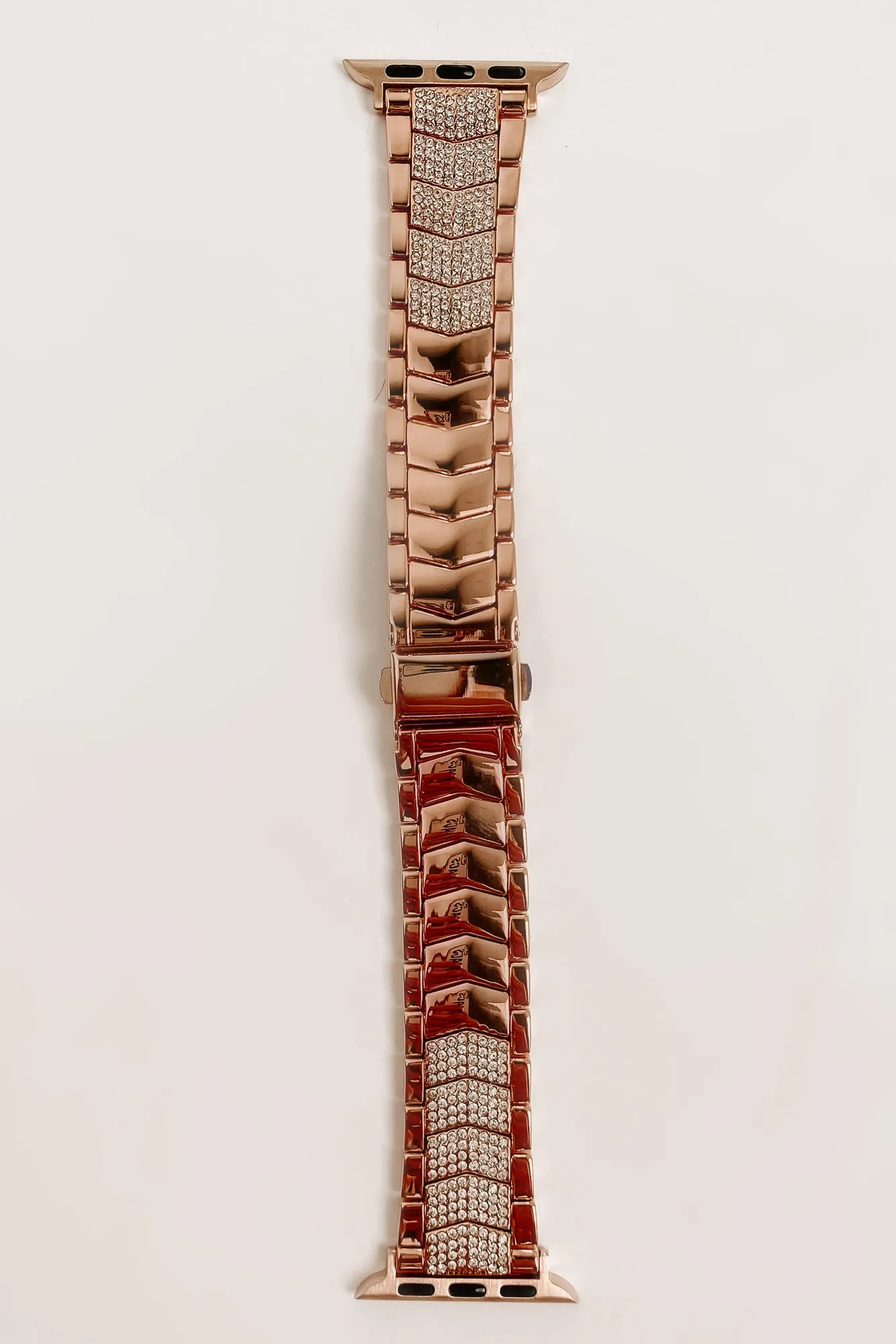 In A Timely Fashion Chevron Metal Apple Watch Band (Rose Gold)