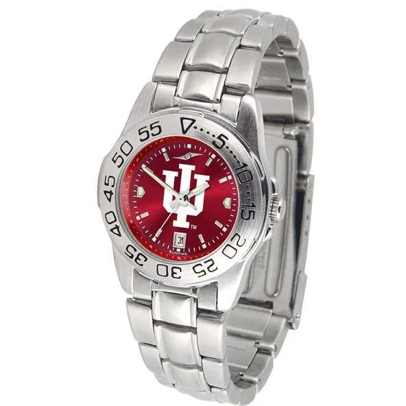 Indiana Hoosiers Ladies AnoChrome  Steel Band Sports Watch