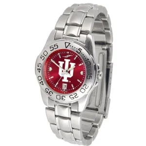Indiana Hoosiers Ladies AnoChrome  Steel Band Sports Watch