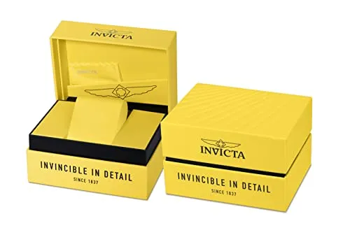 Invicta Men's Aviator Stainless Steel Quartz Watch with Silicone Strap, Blue, 26 (Model: 22523)