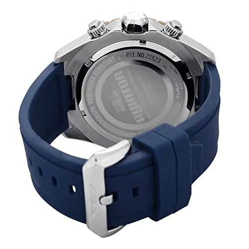 Invicta Men's Aviator Stainless Steel Quartz Watch with Silicone Strap, Blue, 26 (Model: 22523)
