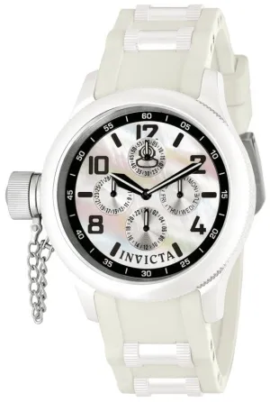 Invicta Women's 1819 Russian Diver Quinotaur White Ceramic Case Multifunction Polyurethane Watch