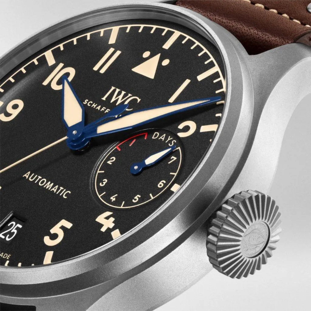 IWC Schaffhausen Pilot Heritage Automatic Titanium Black Dial Mens Watch IW501004