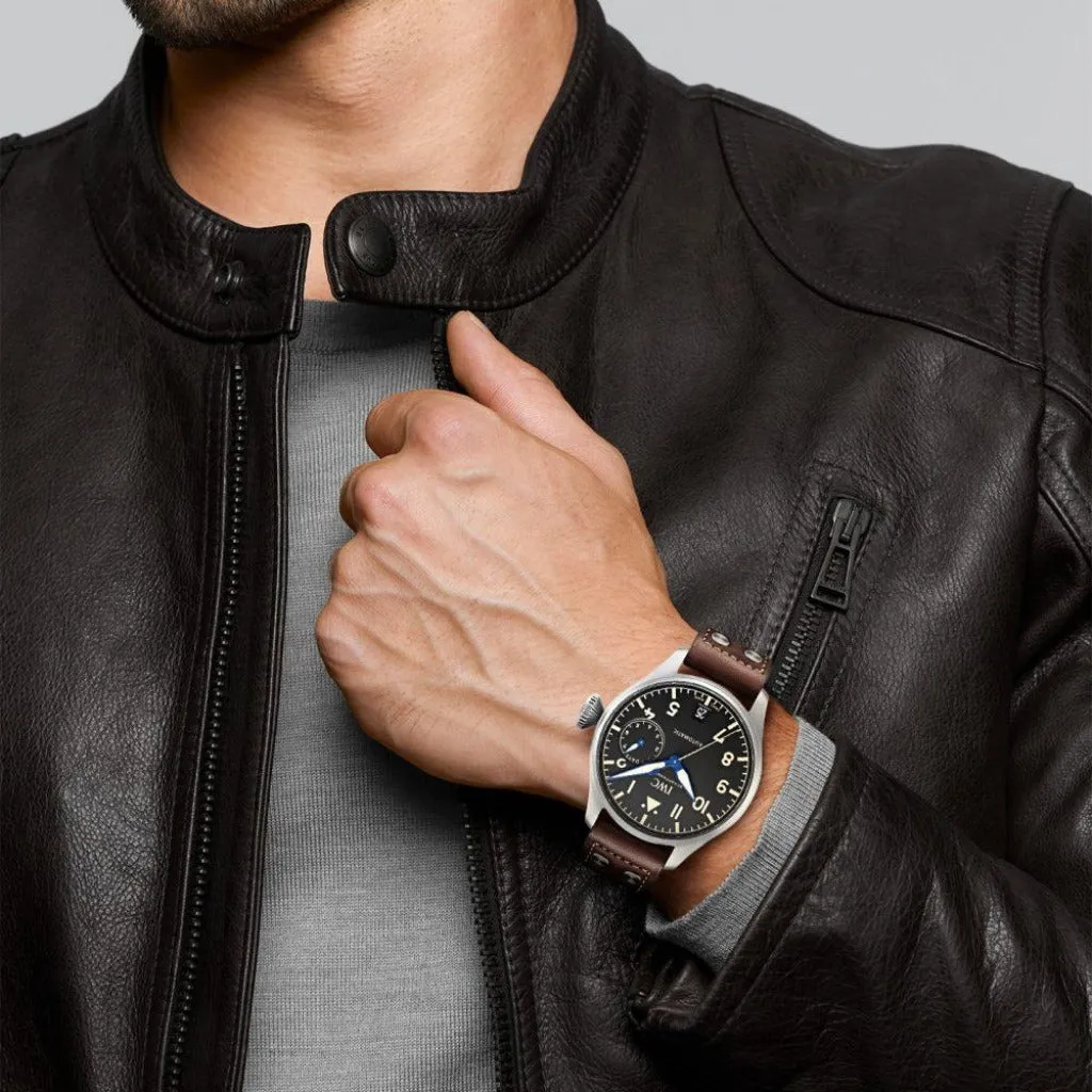 IWC Schaffhausen Pilot Heritage Automatic Titanium Black Dial Mens Watch IW501004