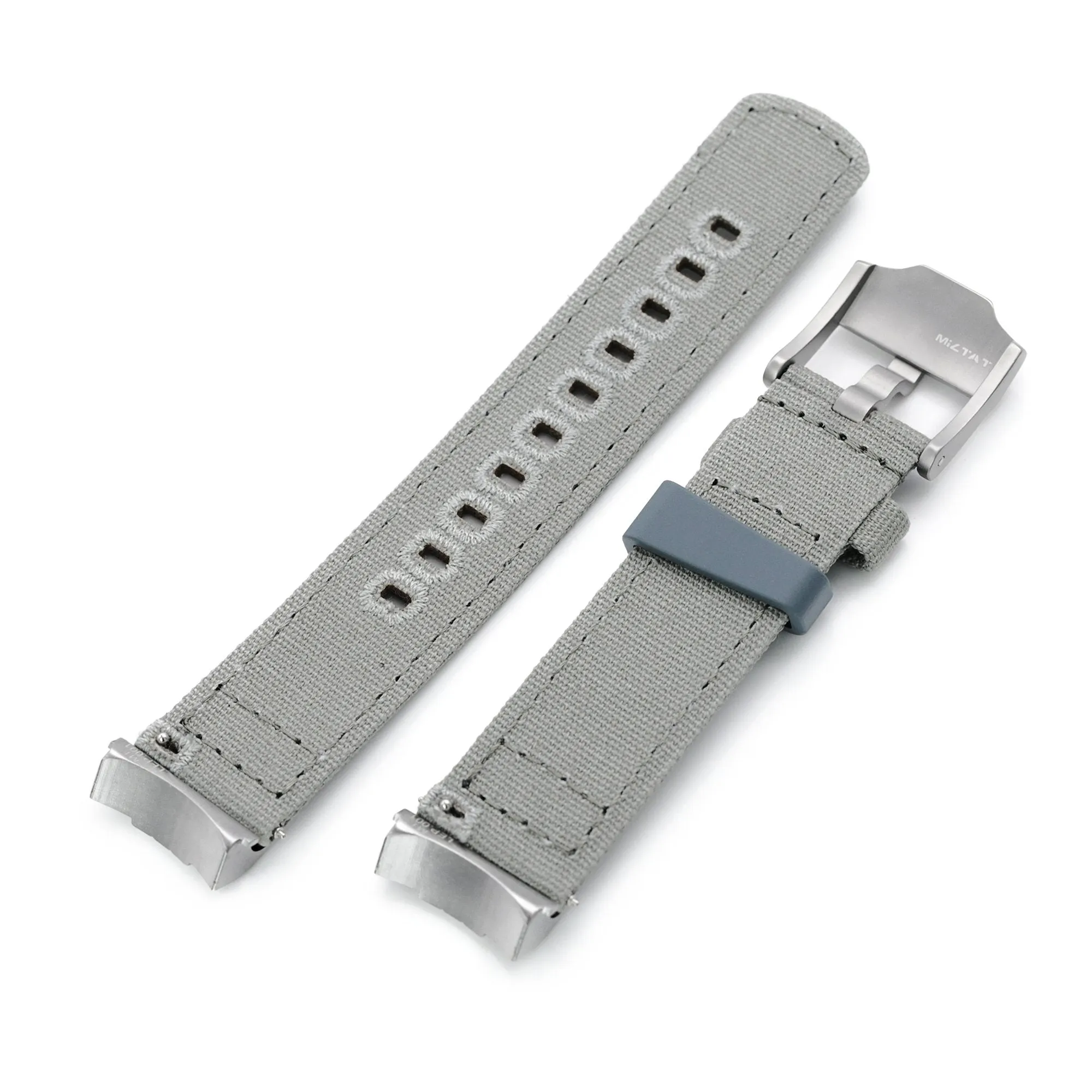 Khaki Quick Release Canvas   Add-on End Piece watch strap compatible with Seiko Sumo SPB103